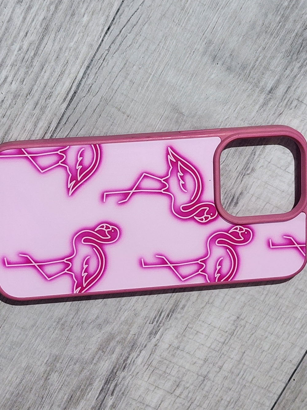 Pink Flamingo Graphic Phone Case - Pink